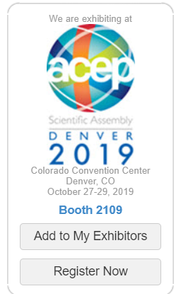 Stop by and see us at ACEP 2019!